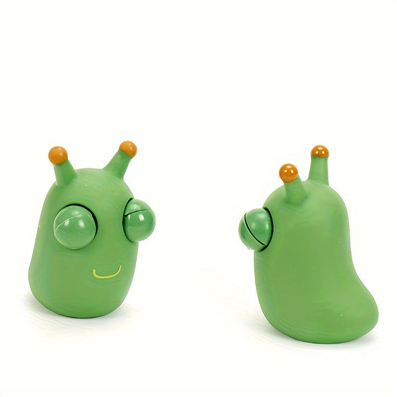 Funny Grass Worm Pinch Toy Novelty Eye Popping Toy Vegetable Bug