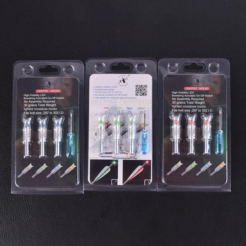 3pcs Lighted Arrow Nock For 7.6mm Shaft Archery Accessory