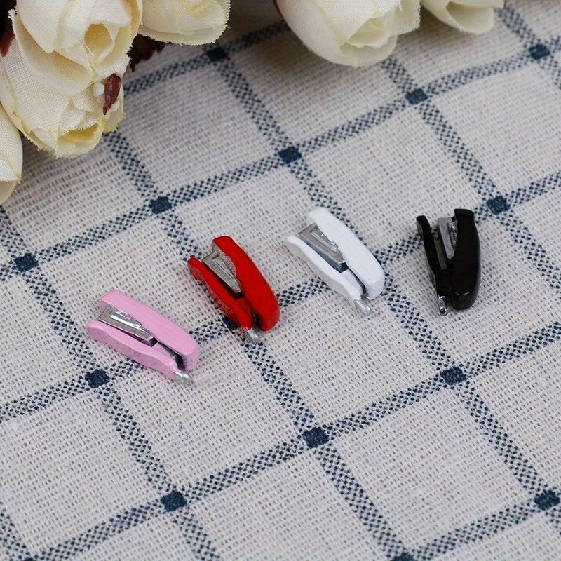 3pcs 1 12 Dollhouse Metal Stapler Mini Studying Room Stationery Office