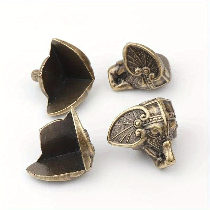 4Pcs Elephant Trunk Wooden Box Bottom Corner Support Retro Decorative Foot