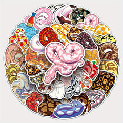 50pcs Fun Snakes Stickers for Stationery Books Laptops Water Cups