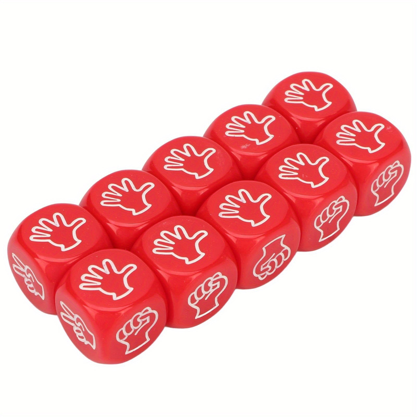 10pcs Finger Guessing Game Dice Party Gathering Board Game Dice