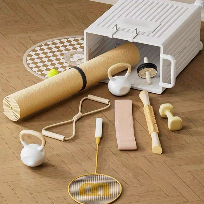 Foldable Yoga Mat Storage Rack Home Gym Equipment Storage Box