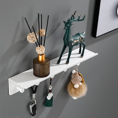 Wall Mounted Key Storage Hook Shelf Coat Rack