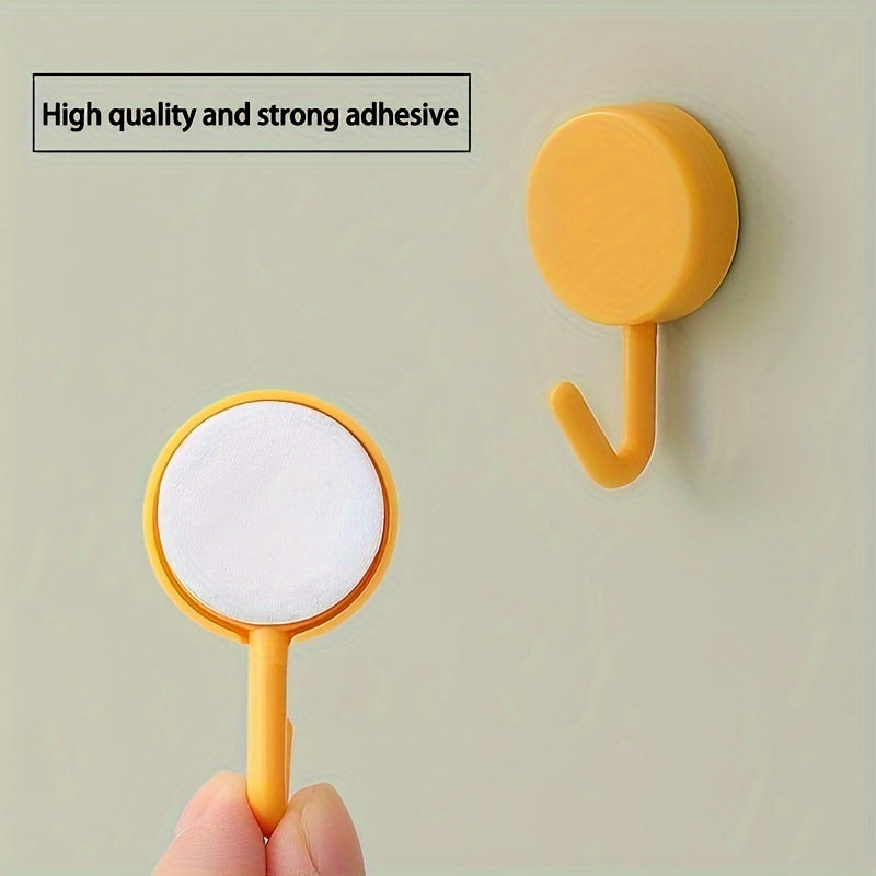 12pcs Adhesive Hooks Waterproof Wall Hangers Small Storage Hooks