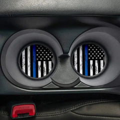 2pcs American Flag Cup Coaster Car Holder Mat Car Interior Supplies