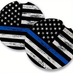 2pcs American Flag Cup Coaster Car Holder Mat Car Interior Supplies