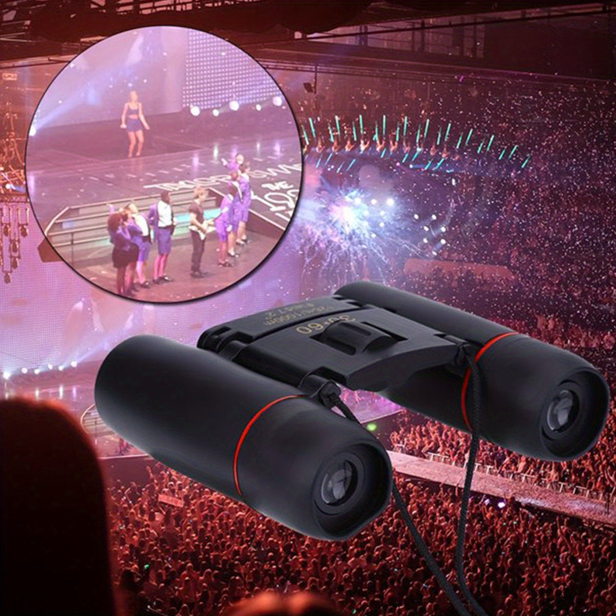 Waterproof Small Binoculars HD Portable Travel Camping Hiking