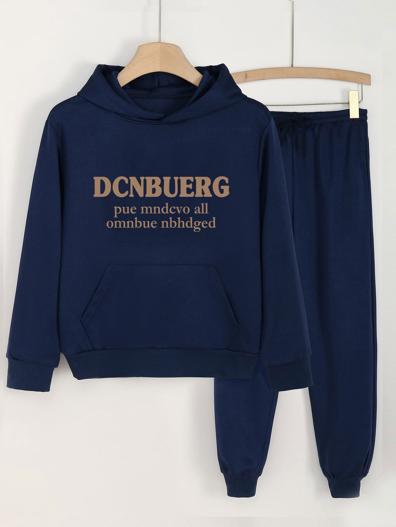 2pcs Long Sleeve Hoodies Jogger Pants Set for Girls