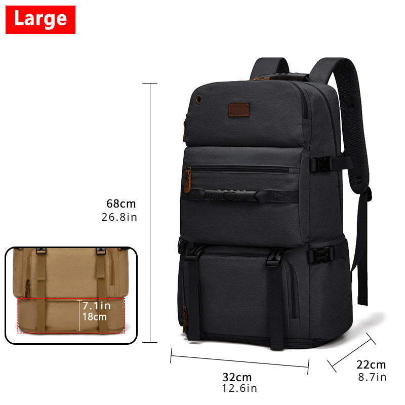 Retro Canvas Backpack Large Capacity Outdoor Travel Laptop Backpack Men