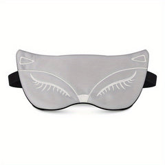Cartoon Fox Embroidery Eye Mask Soft Blackout Blindfold