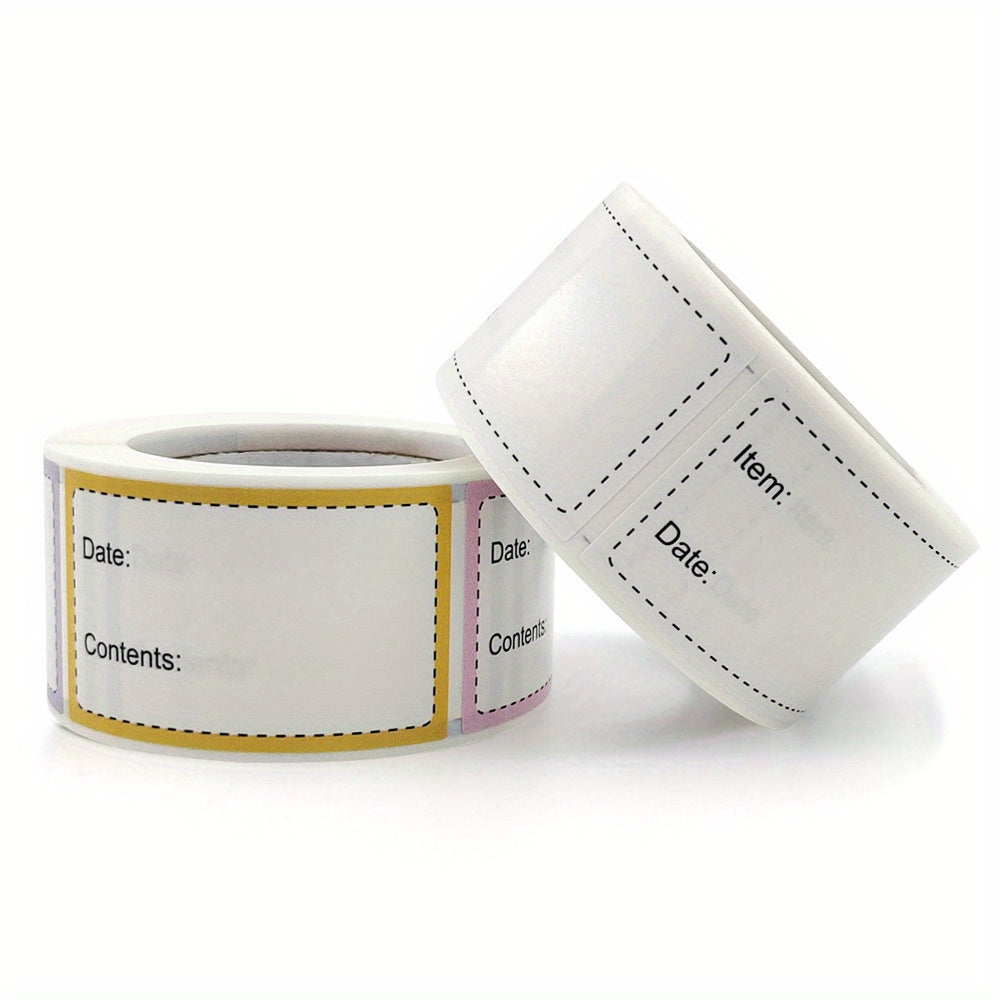500pcs Roll 2 Office Document Date Stickers, Tearable Safety Labels