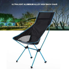 Portable Folding Chair Aluminum Alloy Moon Chair for Outdoor Camping