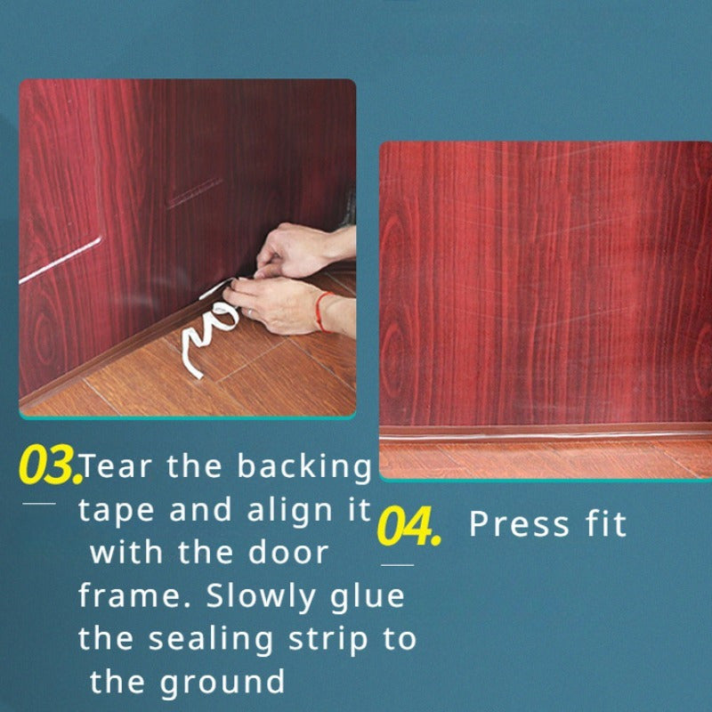 Silicone Door Window Stop Tape Dustproof Soundproof Waterproof Seal