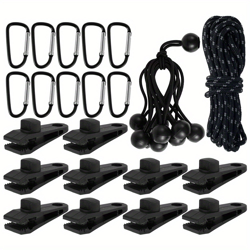 31pcs Heavy Duty Tarp Clips Set - Awning Clamps - Tent Tighten Tool