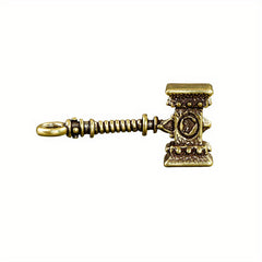 Solid Brass Hammer Keychain Creative Keyring Pendant