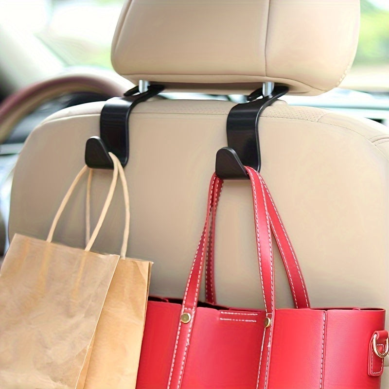 4pcs Headrest Hooks For Car Purse Hanger Holder Organizer Over Seat Hoo