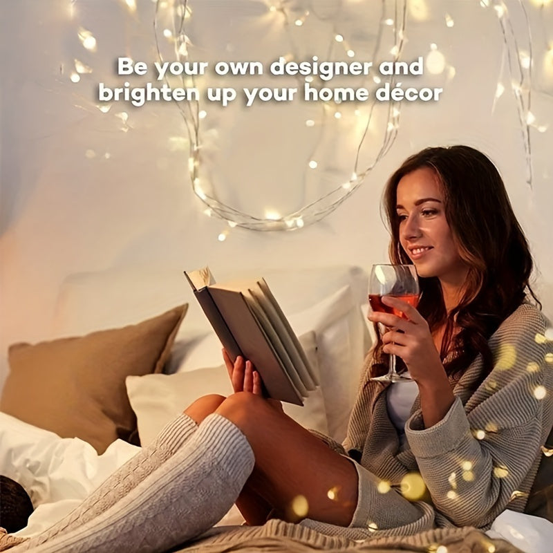 20M Led String Lights Colorful Warm Lights USB Plug Year Party Decorations