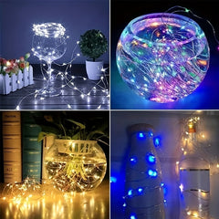 20M Led String Lights Colorful Warm Lights USB Plug Year Party Decorations