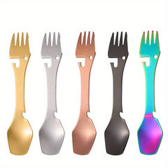 Stainless Steel Tableware Fork & Spoon Combo with Can Opener