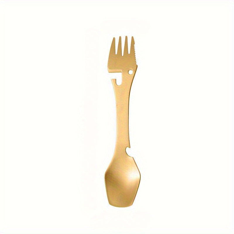 Stainless Steel Tableware Fork & Spoon Combo with Can Opener
