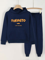 Girls Long Sleeve Hoodie & Sweatpants 2pcs Set - Spring/Autumn