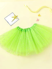 Sequin Tutu Skirt Mesh Dance Party Gift 6-7y