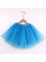 Sequin Tutu Skirt Mesh Dance Party Gift 6-7y