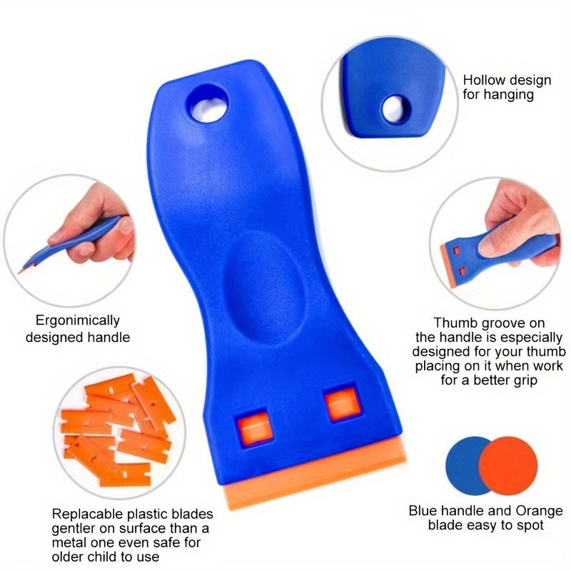 3pcs Paint Removal Scraper Glue Removal Glass Cleaning Scraper