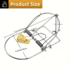 2PCS Metal Mouse Trap Reusable Trigger Type Safe & Reliable