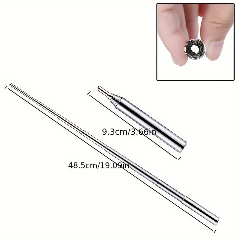 2pcs Stainless Steel Fire Blow Tube for Camping