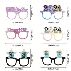 6pcs Colorful Golden Year Spring Party Glasses Set