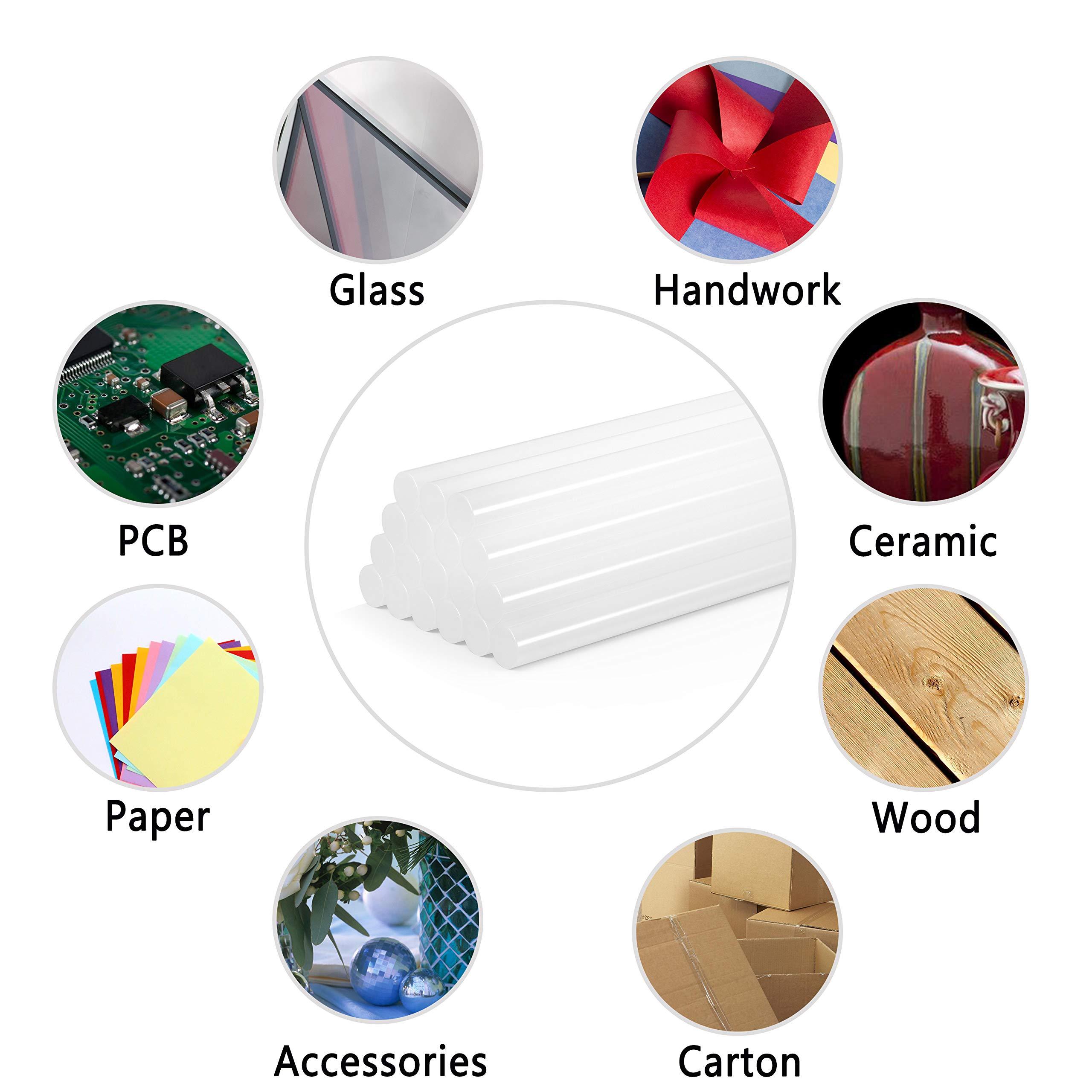 100pcs Low Temp Clear Glue Sticks, 0.44" Diameter, DIY Craft Repair
