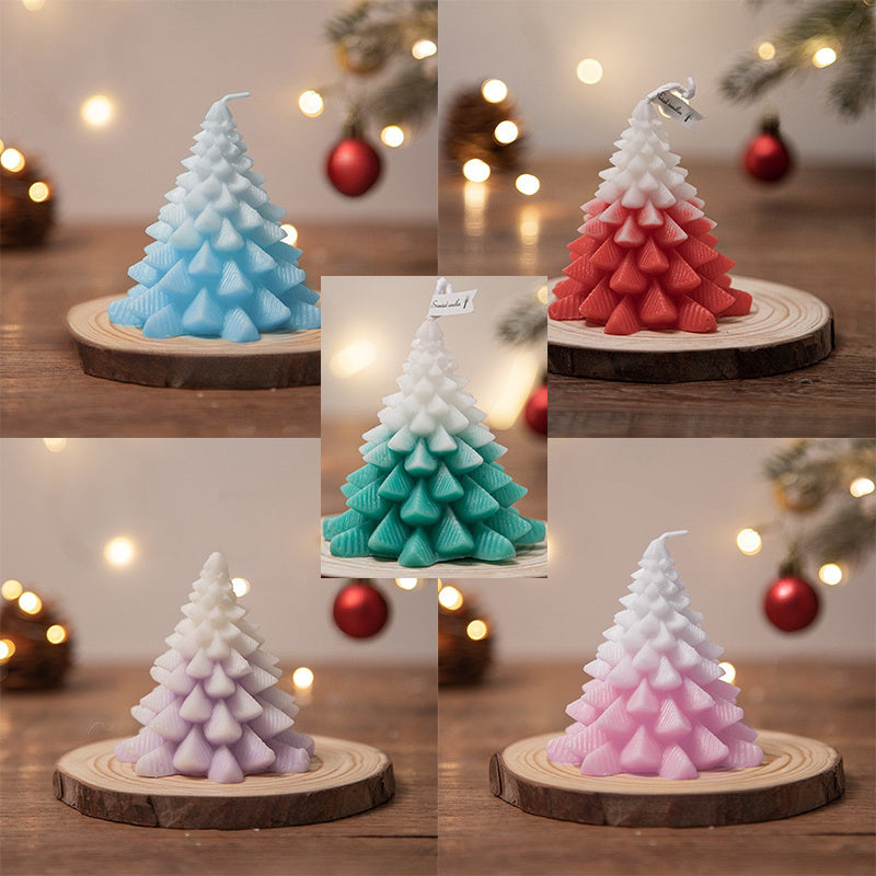 5pcs Christmas Tree Scented Candles for Yoga Bath