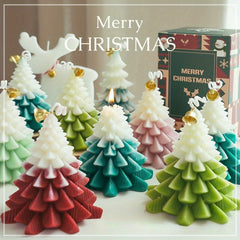 5pcs Christmas Tree Scented Candles for Yoga Bath