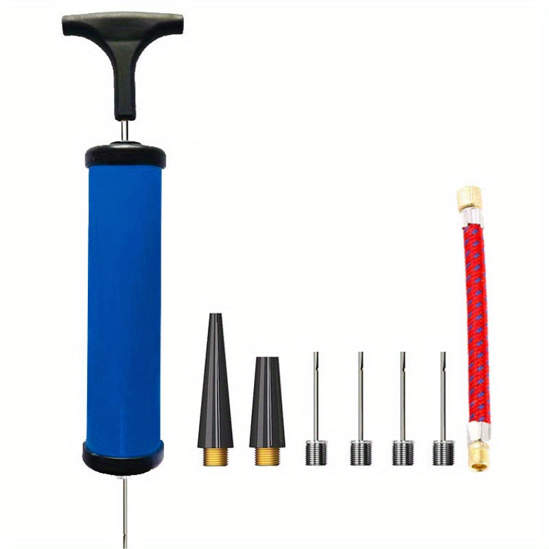 Hand Pump Inflator Set for Sports Balls with Flexible Hose