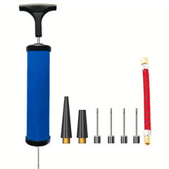 Hand Pump Inflator Set for Sports Balls with Flexible Hose
