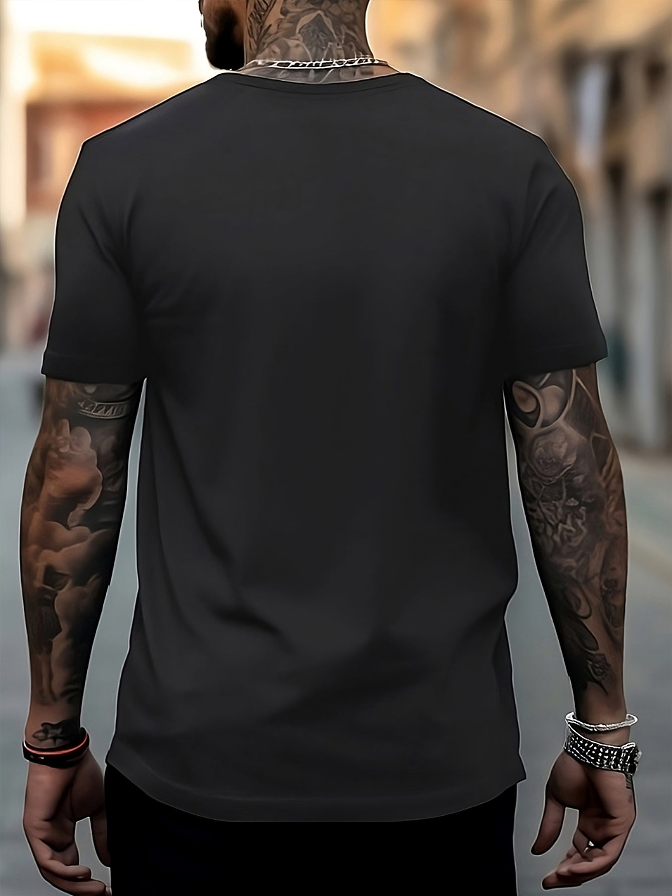 Men's Cross Pattern Shirt Casual Short Sleeve Tee
