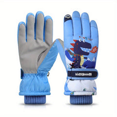 Children's Winter Gloves Warm Plus Velvet Thick Windproof Gloves