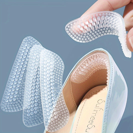 4pcs Silicone Heel Stickers Heels Grips Anti Slip Heel Cushions