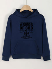 Girls Armor Of God Hoodie Long Sleeve Casual Sweatshirt