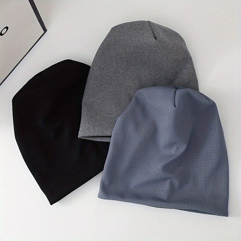 Windproof Winter Slouchy Beanie Hat Solid Street Casual Warm Cap