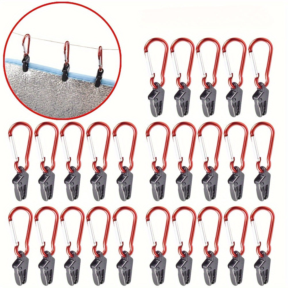 Aluminum Tent Clamps Hooks 40pcs Set for Camping