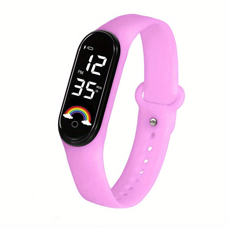Rainbow LED Bracelet Touch Screen Waterproof Electronic Watch