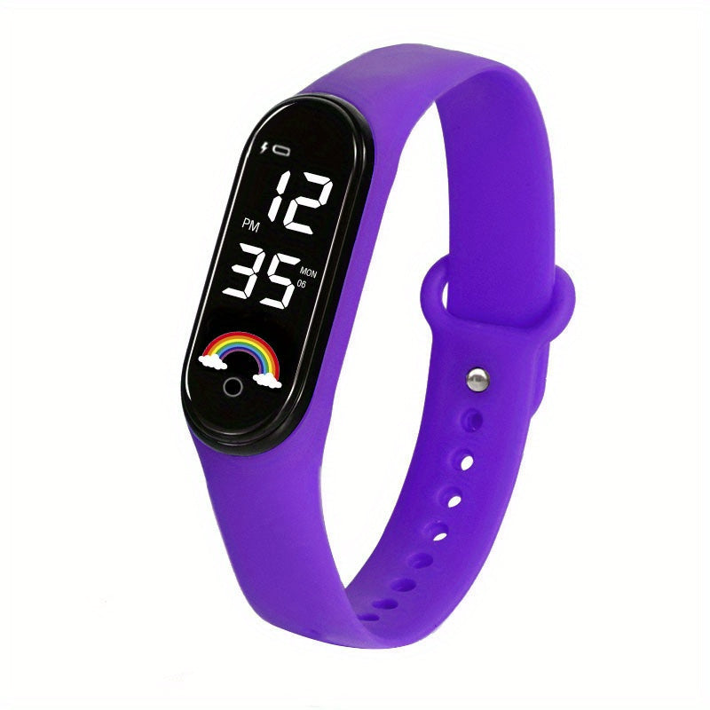 Rainbow LED Bracelet Touch Screen Waterproof Electronic Watch