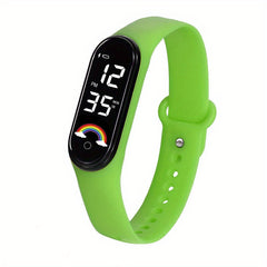 Rainbow LED Bracelet Touch Screen Waterproof Electronic Watch