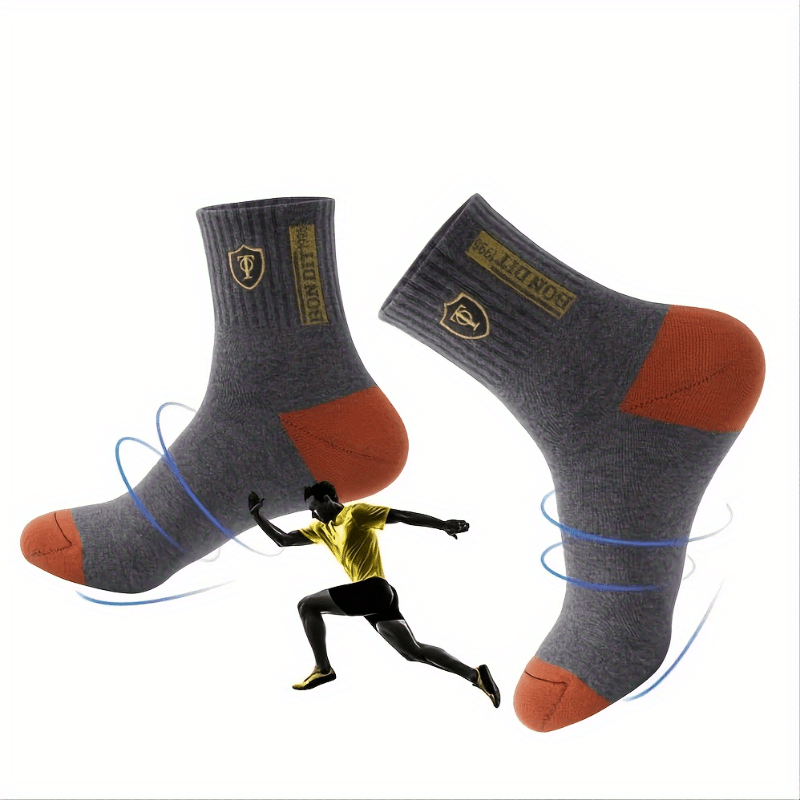 3 Pairs Men's Athletic Crew Socks