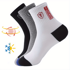2 Pairs Men's Sweat Absorbing Ankle Socks for Sports
