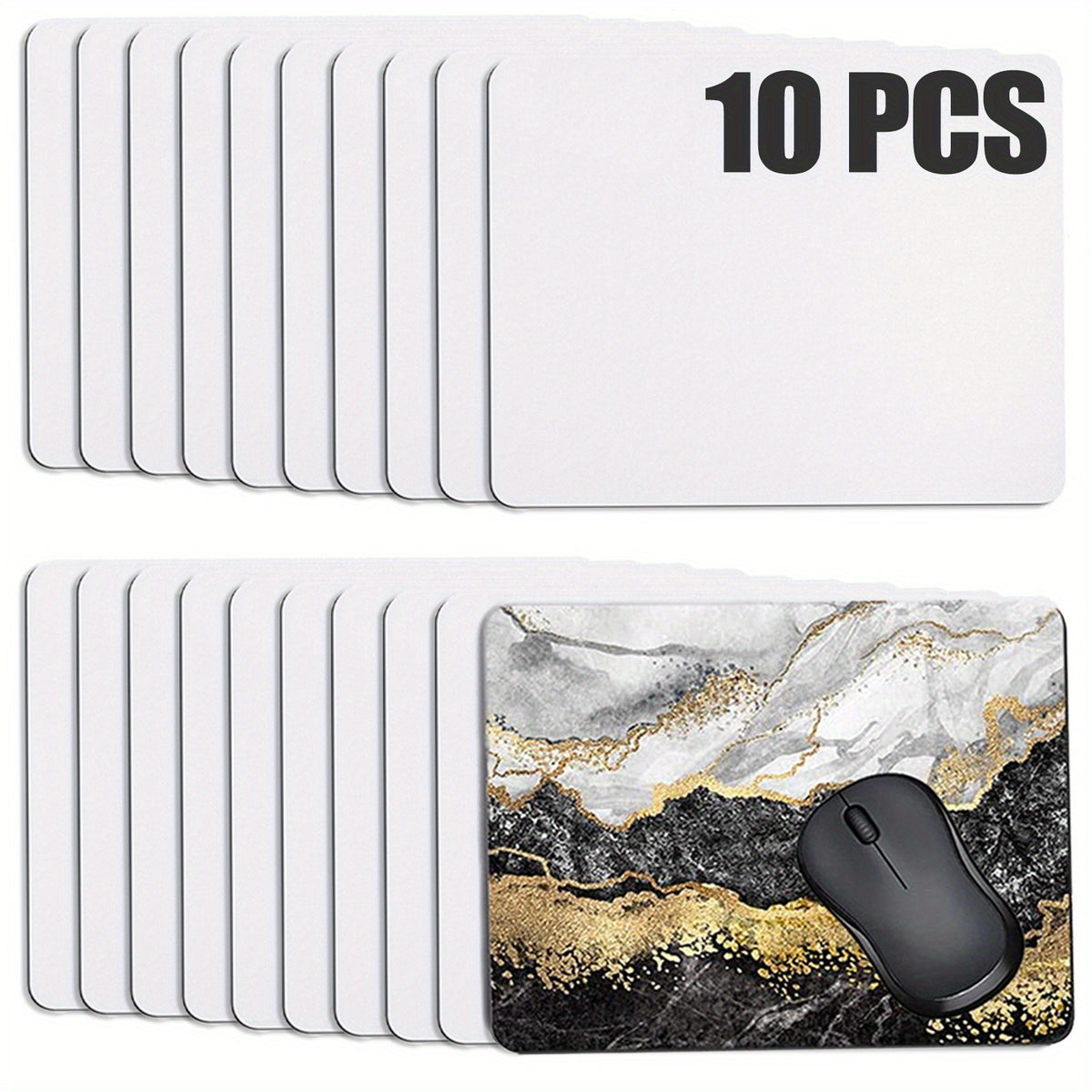 Sublimation Mouse Pad Blanks for Heat Press Printing Crafts - Pack of 10 or 20