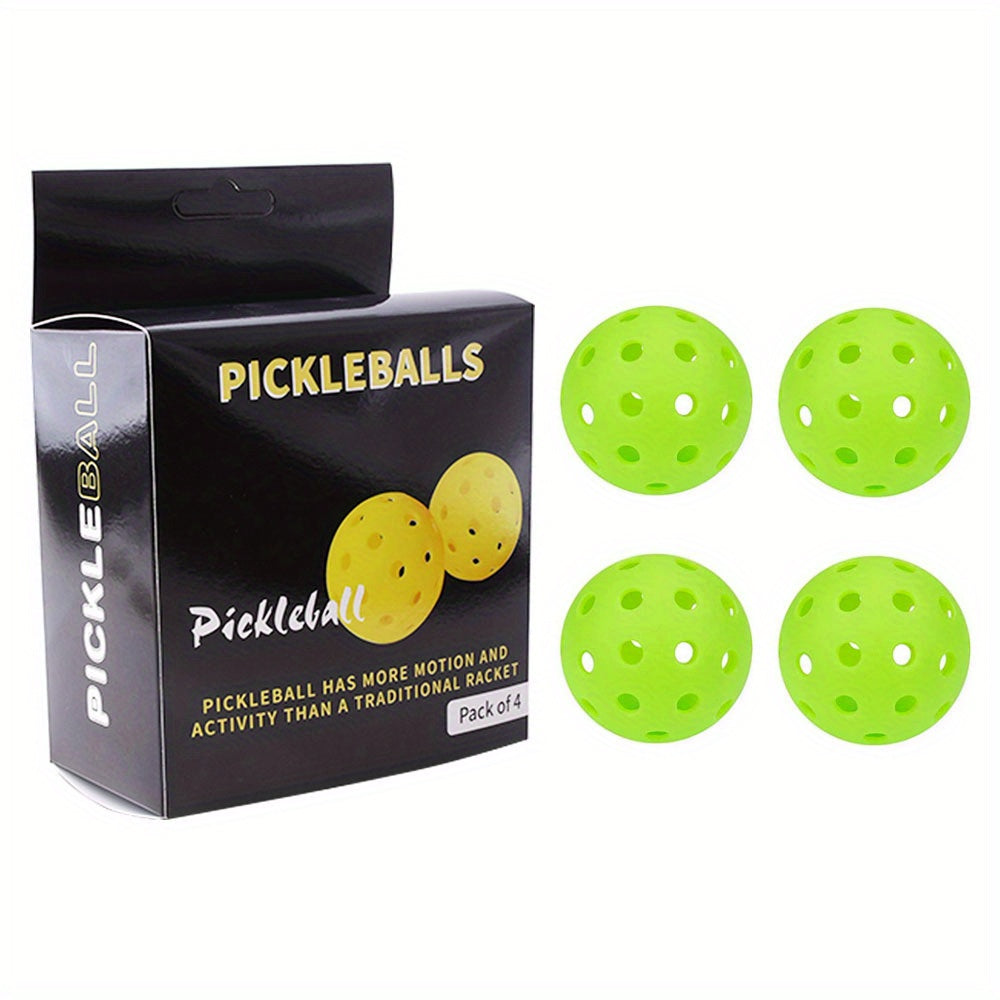 4pcs 40 Holes 74mm Colorful Pickleball High Elasticity